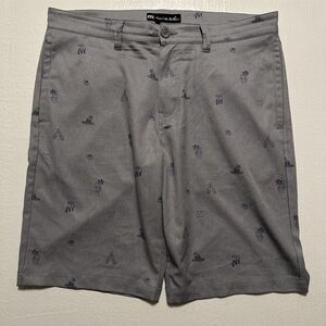 Travis Mathew 34 x 11" Shipfaced Heather Sleet‎ Performance Golf Shorts 1MU343